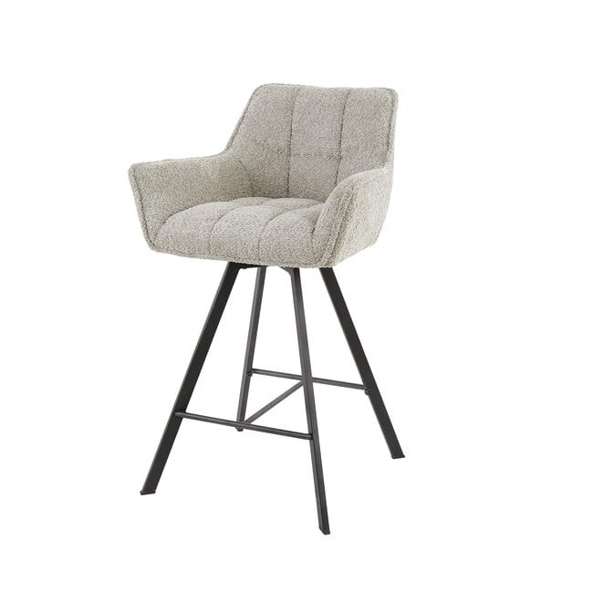 WoonStijl Barstoel Raster draaibaar zand boucle