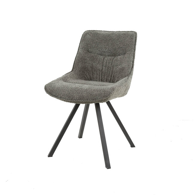 WoonStijl Eettafelstoel Plooi Boucle taupe