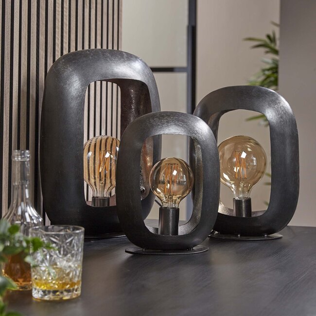 WoonStijl Tafellamp Arch XL Zwart nikkel