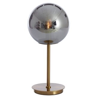 Light en Living Tafellamp Ø20x43 cm MEDINA glas  smoke+goud