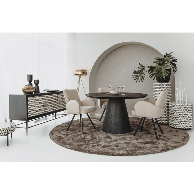Tower Living Eettafelstoel Livo draaistoel Ascot 12 beige