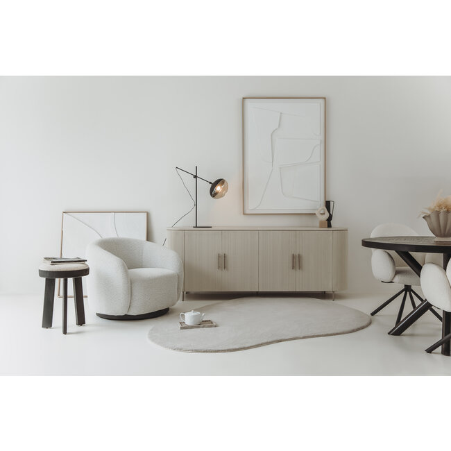 Tower Living Eettafel rond Selva mango zwart Ø 130 cm