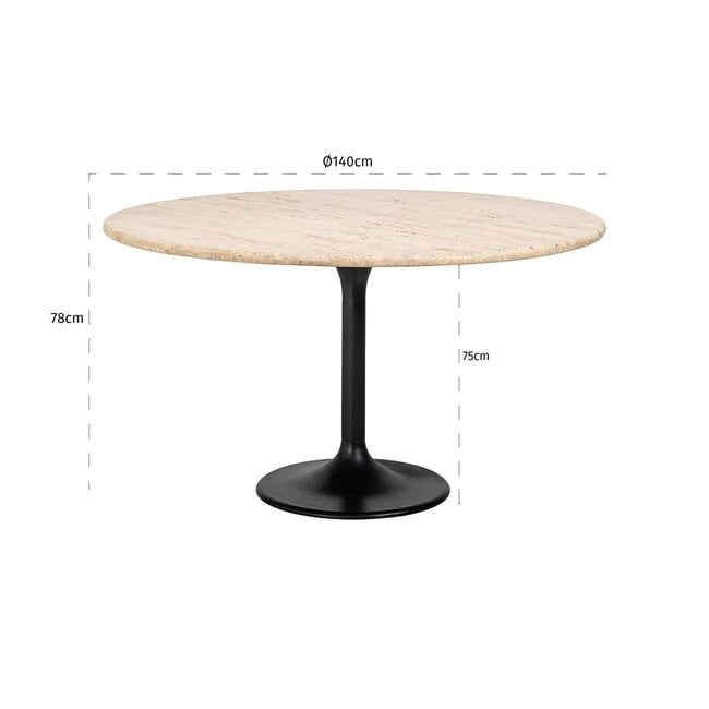 Richmond Interiors  Eettafel Hampton 140Ø
