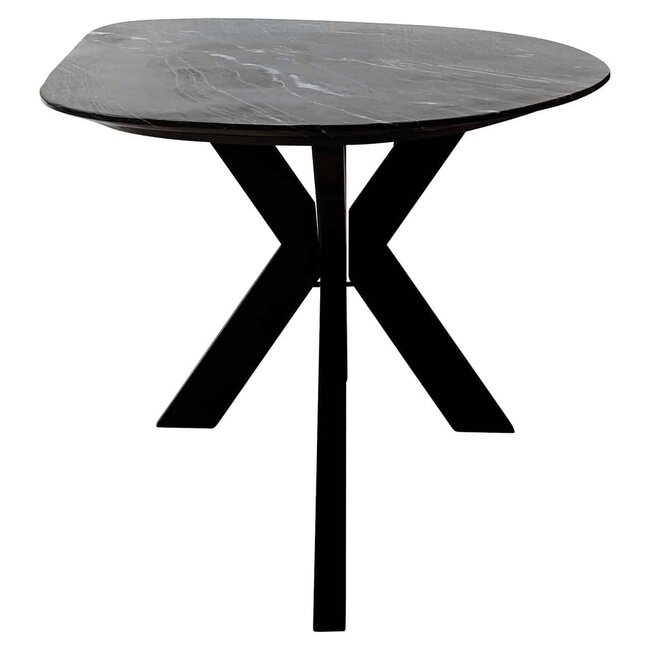 Richmond Interiors  Eettafel Trocadero zwart marmer