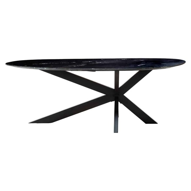 Richmond Interiors  Eettafel Trocadero zwart marmer