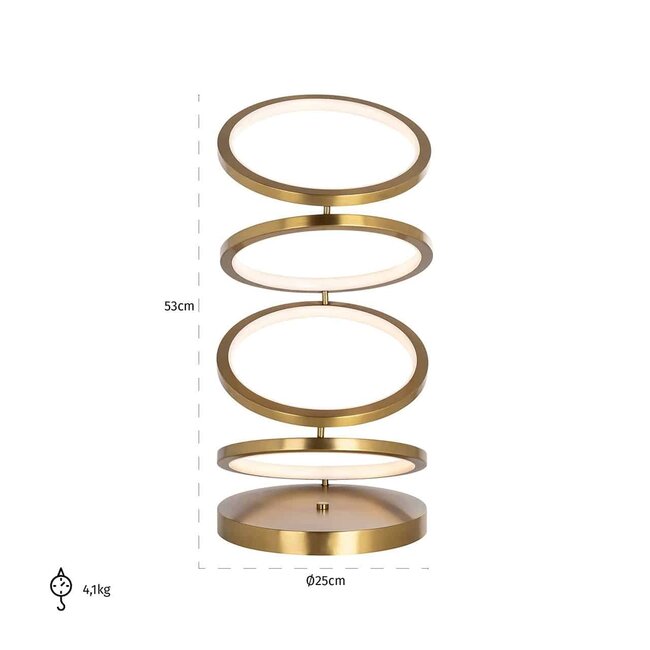 Richmond Interiors  Tafellamp Jaimin (Brushed Gold)