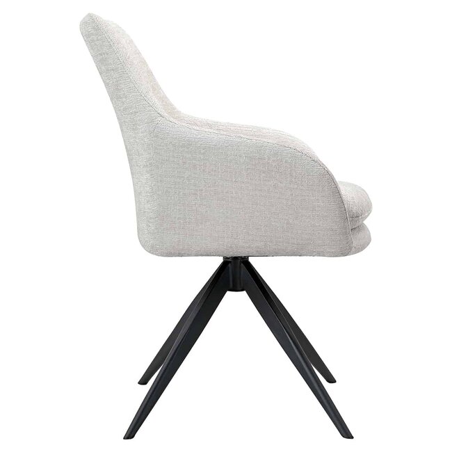 Richmond Interiors  Draaistoel Lisonne cream fusion (Fusion cream 02)