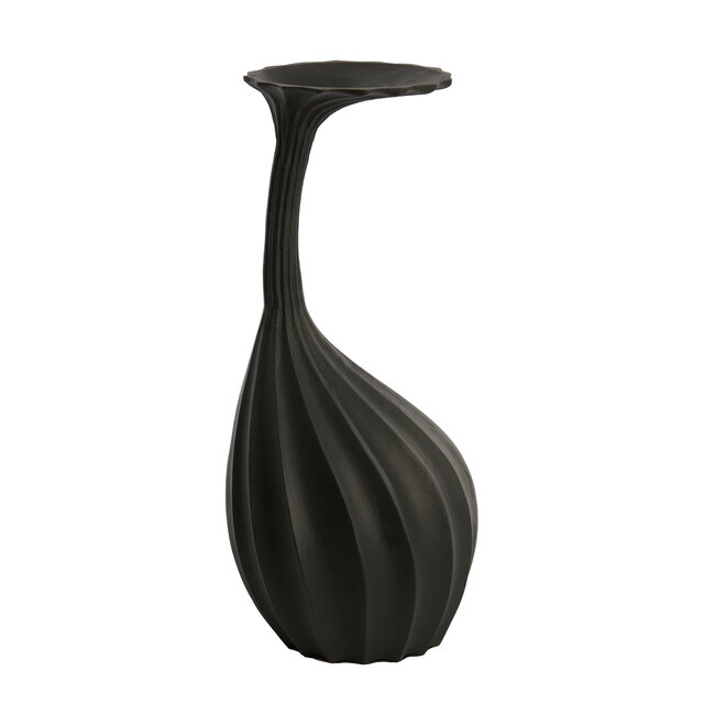 Light en Living Vaas deco 20x20x48 cm NYOKO mat zwart