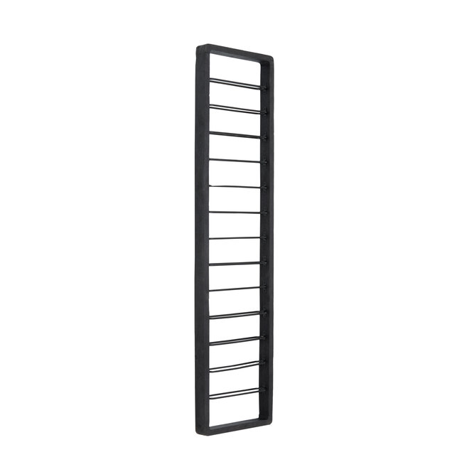 Light en Living Wijnrek 13 flessen 40x6x160 cm SORRENTO hout zwart+zwart