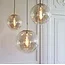 Light en Living Hanglamp Medina Antiek Brons & Amber Glas
