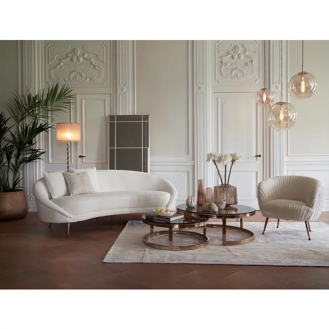 Light en Living Hanglamp Medina antiek  brons + glas amber - 2 maten
