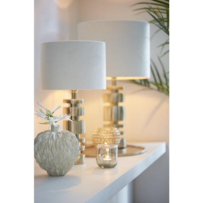 Light en Living Kap cilinder 30-30-21 cm VELOURS off white