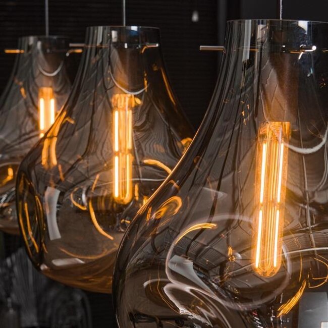 WoonStijl Hanglamp 3L dent glass