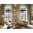 Light en Living Hanglamp Medina antiek  brons + glas amber - 2 maten