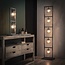 WoonStijl Vloerlamp tower 5x Ø15 glas / Oud zilver showroommodel