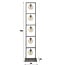 WoonStijl Vloerlamp tower 5x Ø15 glas / Oud zilver showroommodel