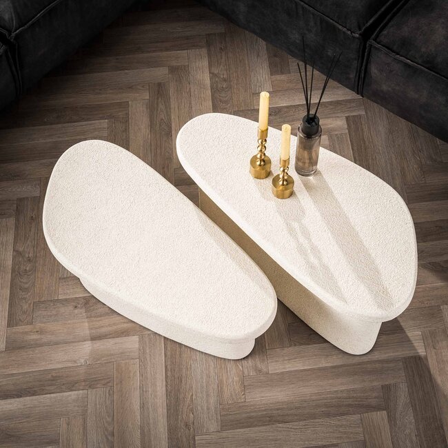 WoonStijl Salontafel XL stone organisch set van 2