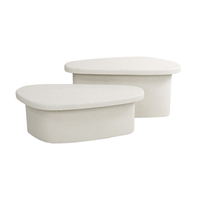 WoonStijl Salontafel XL stone organisch set van 2