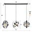 WoonStijl Hanglamp Cosmos Mesh met 3 lampen