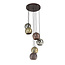 WoonStijl Hanglamp 6x bol getrapt metal print