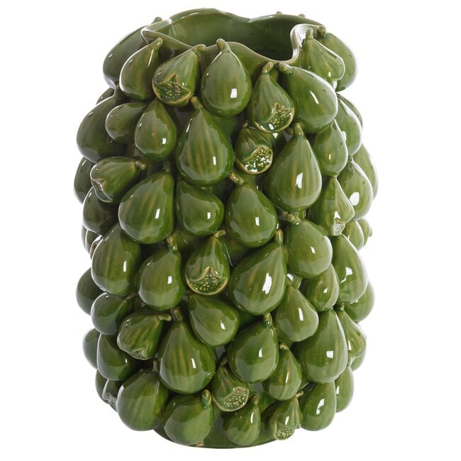 Light en Living Vaas deco 35x33x47 cm NATALIA keramiek donker groen
