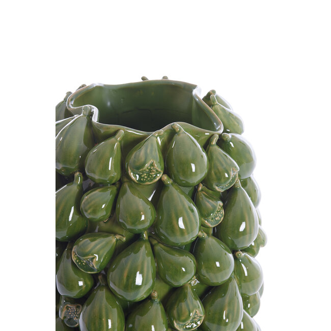 Light en Living Vaas deco 35x33x47 cm NATALIA keramiek donker groen