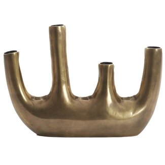 Light en Living Vaas deco 37x7x21,5 cm KUTA antiek  brons