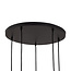 PTMD Hanglamp Anna Brown textured glass met 5 lampen groot