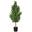 PTMD Kunstboom Ceder groen in plastic pot 120 cm hoog