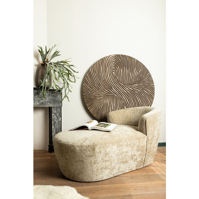 PTMD Wandornament Wiktor Bruin MDF swirl carved L - Ø 120 cm