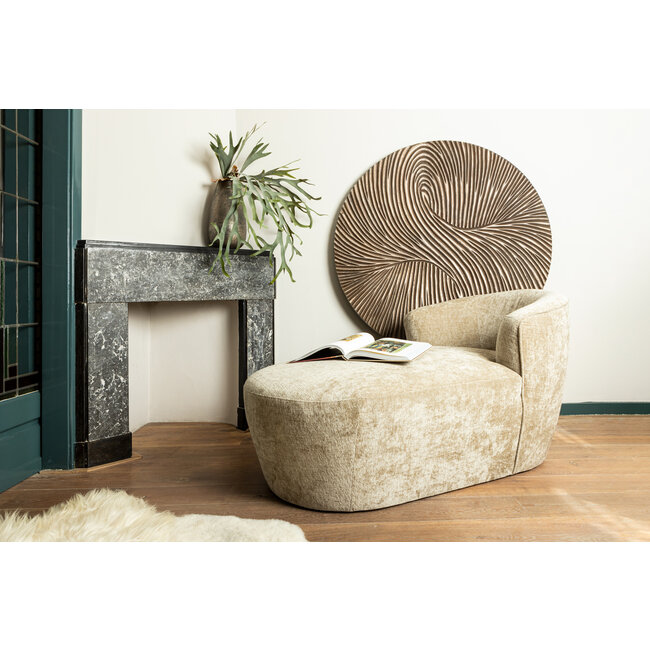 PTMD Wandornament Wiktor Bruin MDF swirl carved L - Ø 120 cm