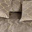 PTMD Kussen Lizze Beige velvet embroidery patroon 45 x 45
