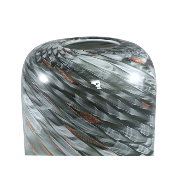PTMD Vaas Kelsh Grijs Waves glas mixed rond L