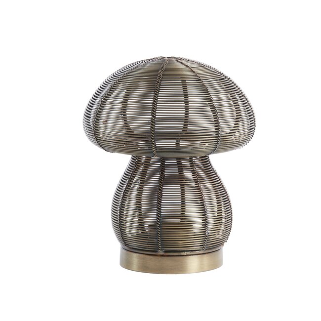 Light en Living Theelicht MUSHROOM Antiek Brons Ø15x18 cm - Sfeervol Windlicht
