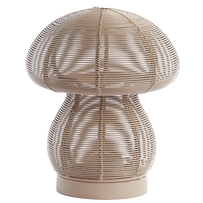 Light en Living Theelicht MUSHROOM mat beige Ø15x18 cm - Sfeervol Windlicht
