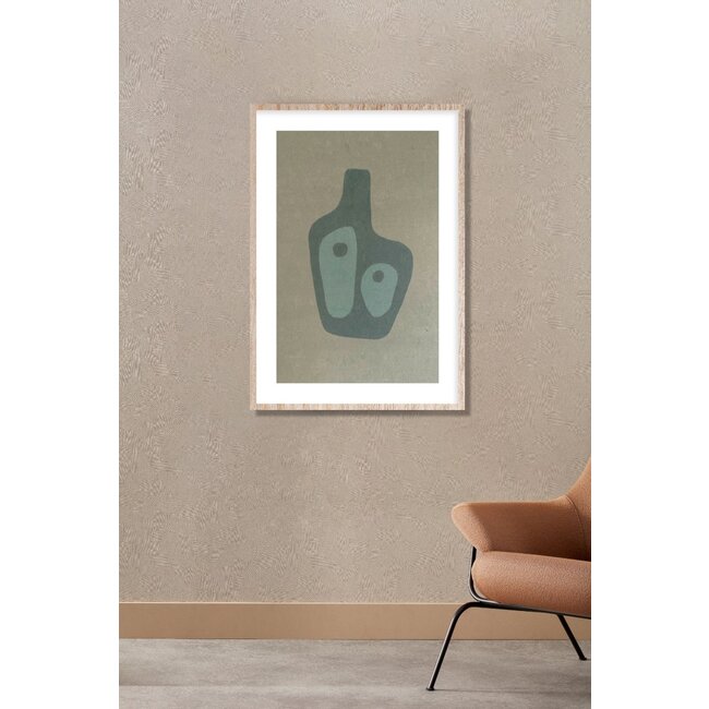 Wandkraft Feel Good 002 - Wandkunst op Forex met houten lijst