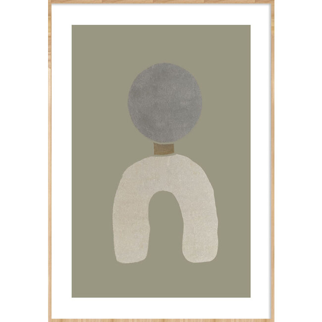 Wandkraft Wandkraft Feel Good 003 Kunstwerk op Forex met Houten Lijst