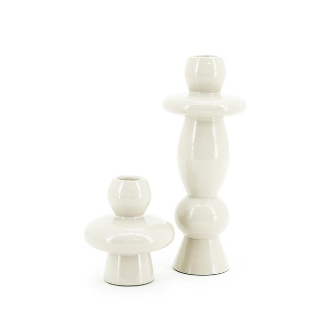 By Boo Kandelaar Barolo set van 2 metaal - beige