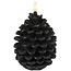 Countryfield Dennenappelkaars LED Lyon L zwart