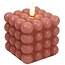 Countryfield Bolletjes kaars LED Lyon roze M