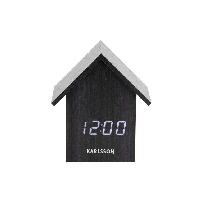 Karlsson Alarm Clock House LED zwart