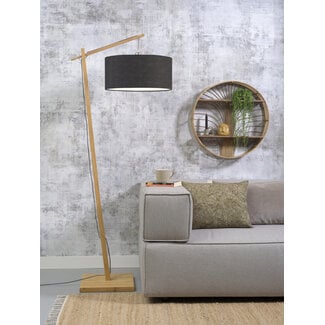 Good&Mojo Vloerlamp Andes bamboe eco linnen donkergrijs