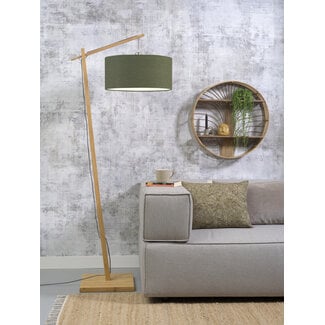 Good&Mojo Vloerlamp Andes bamboe eco linnen green forest