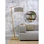 Good&Mojo Vloerlamp Andes bamboe eco linnen donker