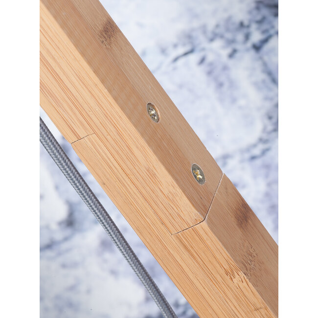 Good&Mojo Vloerlamp Andes bamboe eco linnen wit