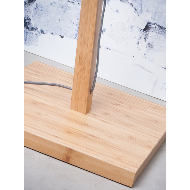 Good&Mojo Vloerlamp Andes bamboe eco linnen wit