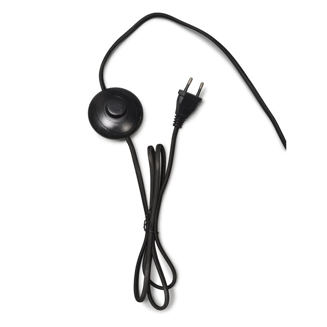 Good&Mojo Vloerlamp Andes bamboe zwart eco linnen donkergrijs