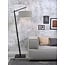 Good&Mojo Vloerlamp Andes bamboe zwart eco linnen lichtgrijs