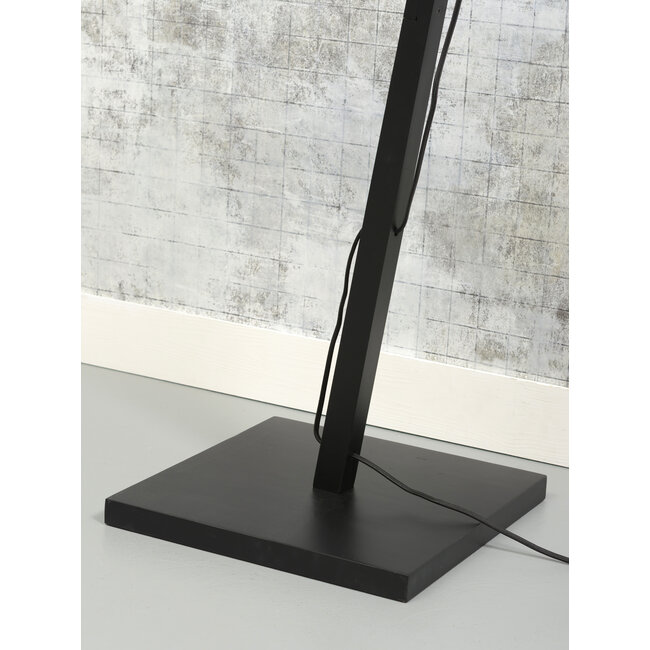 Good&Mojo Vloerlamp Andes bamboe zwart eco linnen wit