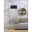 Good&Mojo Good&Mojo Vloerlamp Andes - Bamboe en Eco Linnen Blue Denim